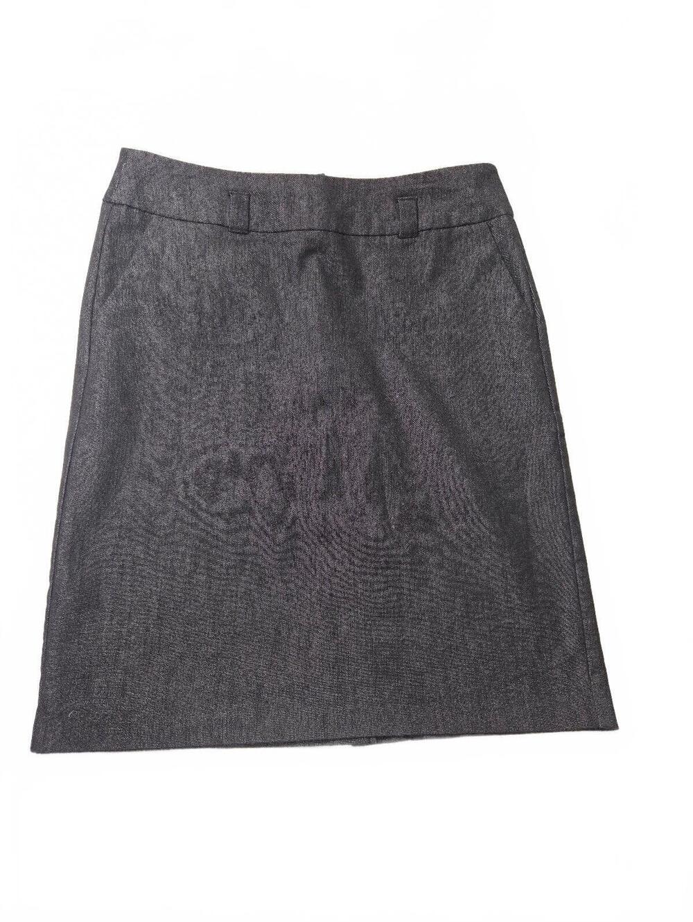 New York Clothing Co. Women's Gray Cotton Blend Pencil Skirt Size 8